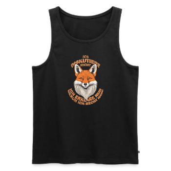 Ich diskutiere nicht, ich erkläre nur warum ich... - Männer Premium Bio Tank Top - Schwarz - Vorne - AI Model Male 178 light (178cm)