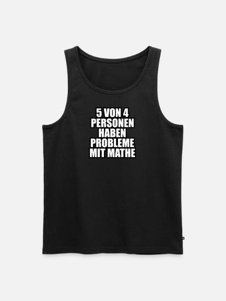 Mathe Mathematik - Männer Premium Bio Tank Top - Schwarz