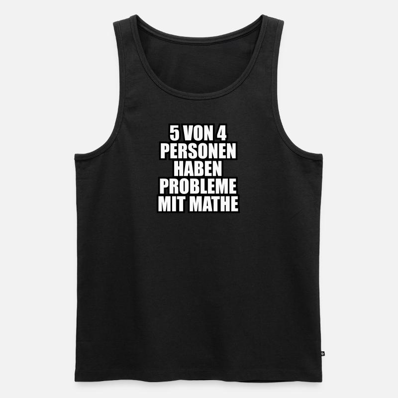 Mathe Mathematik - Männer Premium Bio Tank Top - Schwarz