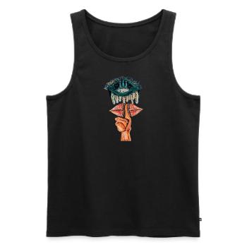 Awen - Men's Premium Organic Tank Top - black - Front - AI Model Male 178 light (178cm)