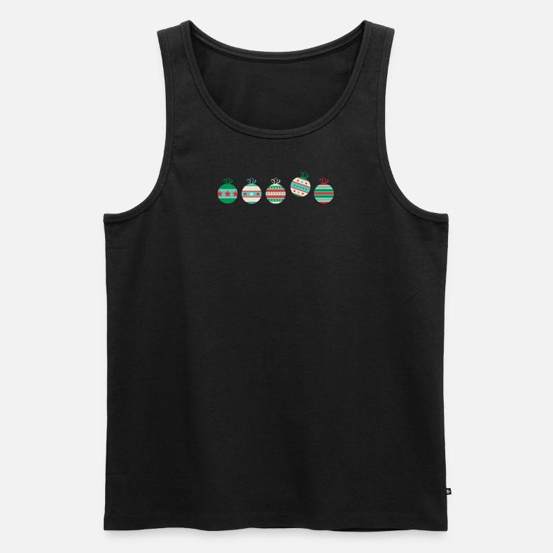 Weihnachtskugelset 2 - Männer Premium Bio Tank Top - Schwarz