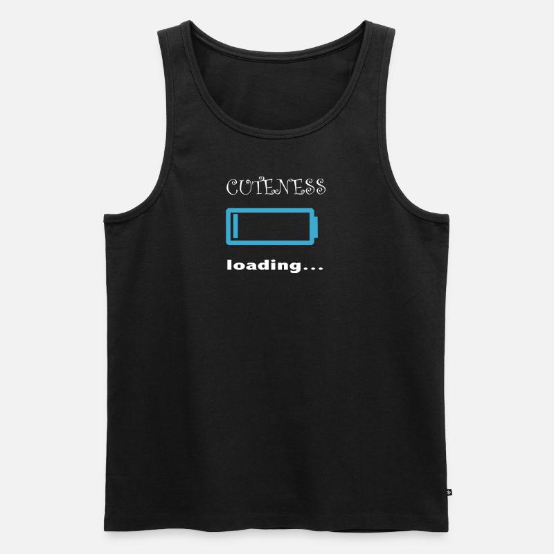 Cuteness loading...II - Männer Premium Bio Tank Top - Schwarz