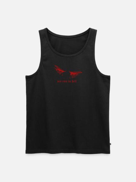 See you in hell - Männer Premium Bio Tank Top - Schwarz