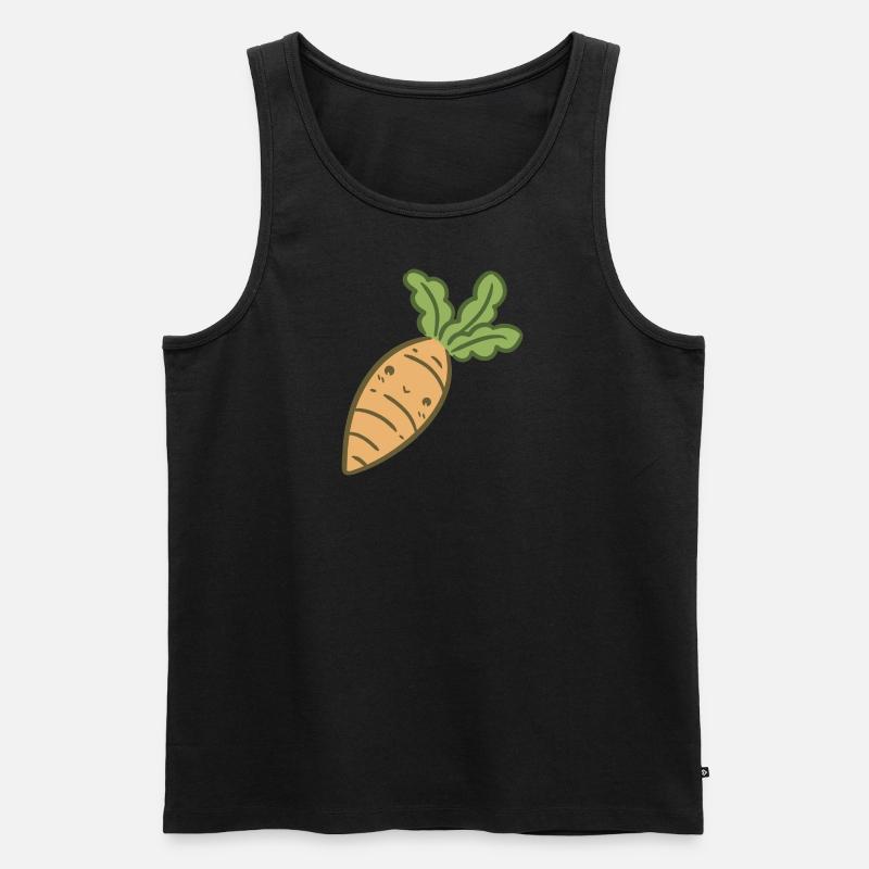 Süße Karotte - Männer Premium Bio Tank Top - Schwarz