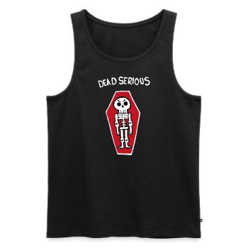 Todernstes Skelett in einem Sarg (Weiß) - Männer Premium Bio Tank Top - Schwarz - Vorne - AI Model Male 178 light (178cm)