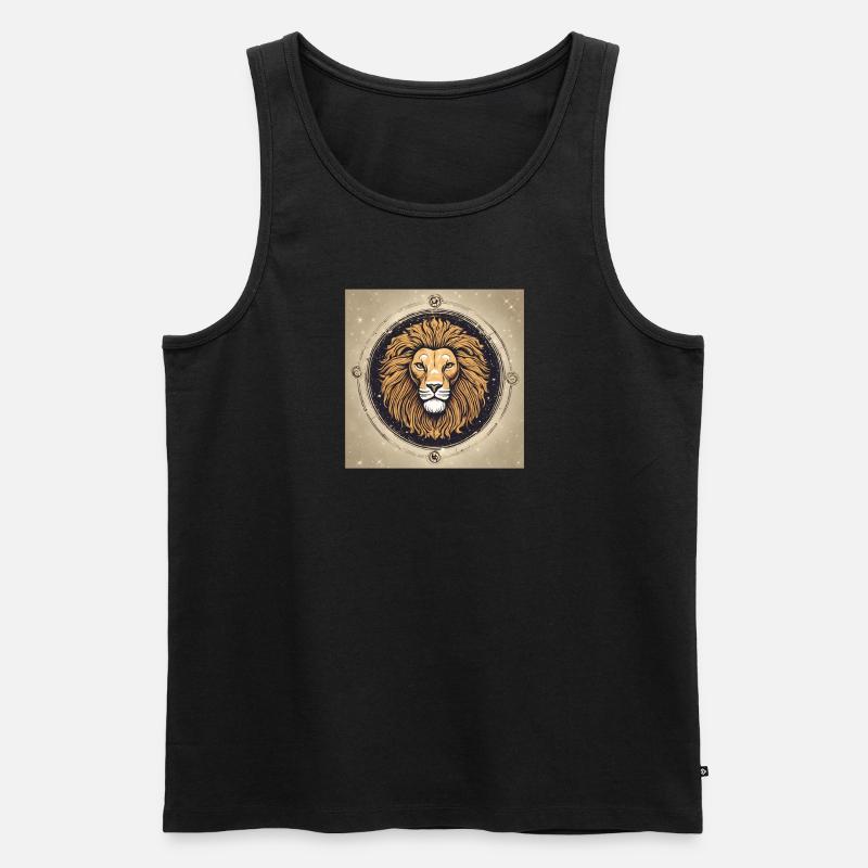 Sternzeichen Löwe - Männer Premium Bio Tank Top - Schwarz