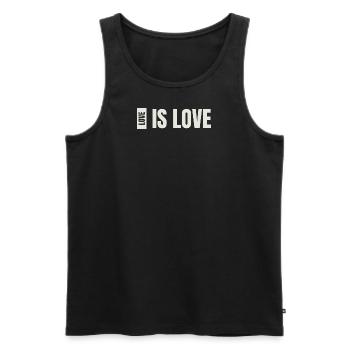 love is love - Männer Premium Bio Tank Top - Schwarz - Vorne - AI Model Male 178 light (178cm)