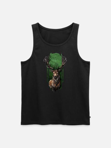 Regal Stag - Men's Premium Organic Tank Top - black