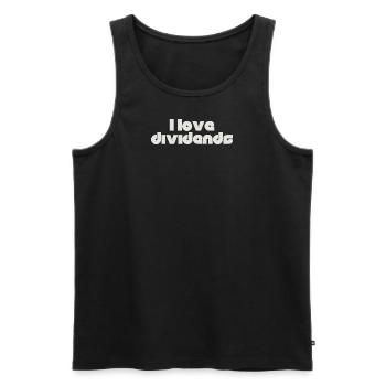 I love dividends - Men's Premium Organic Tank Top - black - Front - AI Model Male 178 light (178cm)