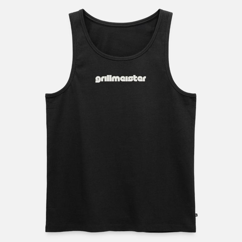 Grillmeister - Männer Premium Bio Tank Top - Schwarz
