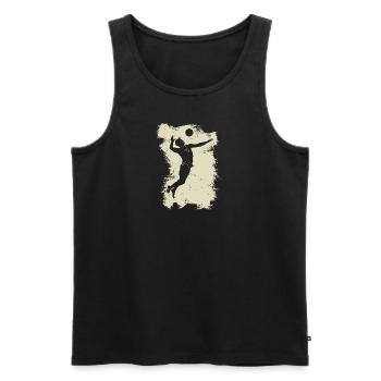 Volleyball Beach Grunge Vintage - Men's Premium Organic Tank Top - black - Front - Michal (187cm)