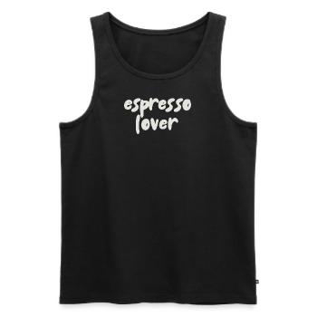espresso lover - Männer Premium Bio Tank Top - Schwarz - Vorne - Michal (187cm)