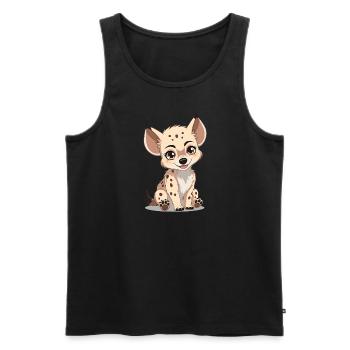 Baby- Hyäne - Männer Premium Bio Tank Top - Schwarz - Vorne - AI Model Male 178 light (178cm)