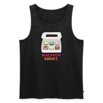 Life's Better with Macarons – Sweet Treat - Men's Premium Organic Tank Top - black - Front - Michal (187cm)