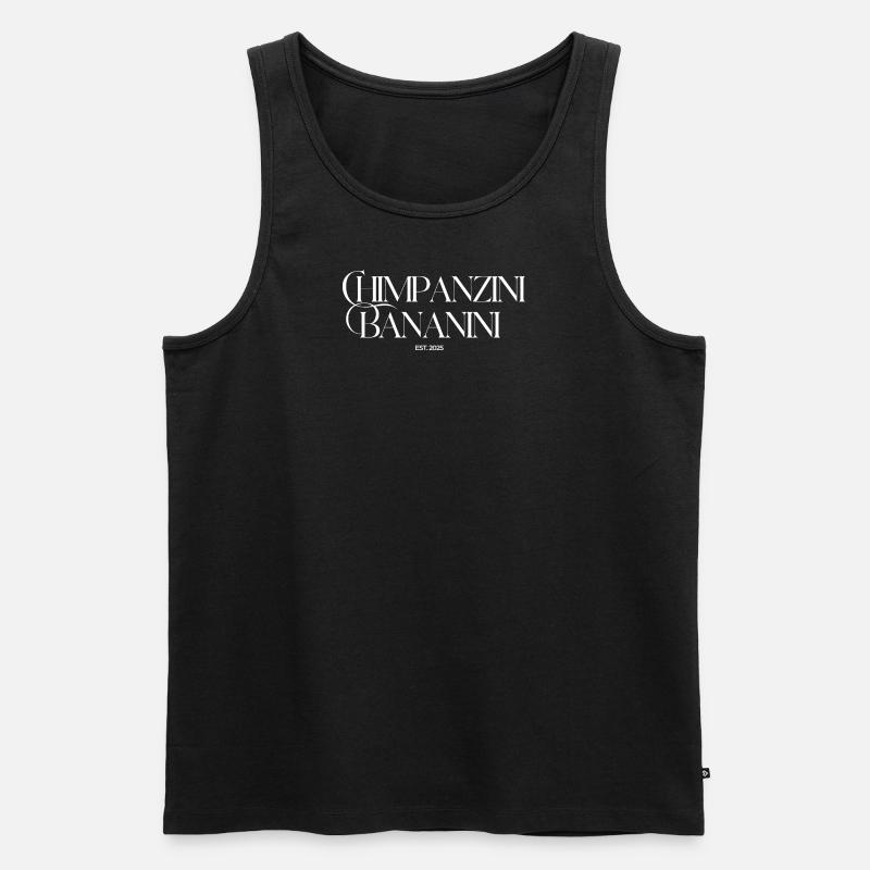 Chimpanzini Bananini - Männer Premium Bio Tank Top - Schwarz