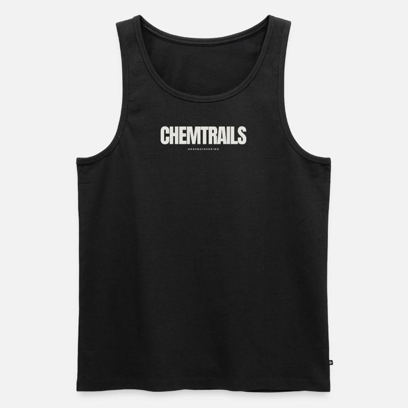 chemtrails geoengineering - Männer Premium Bio Tank Top - Schwarz