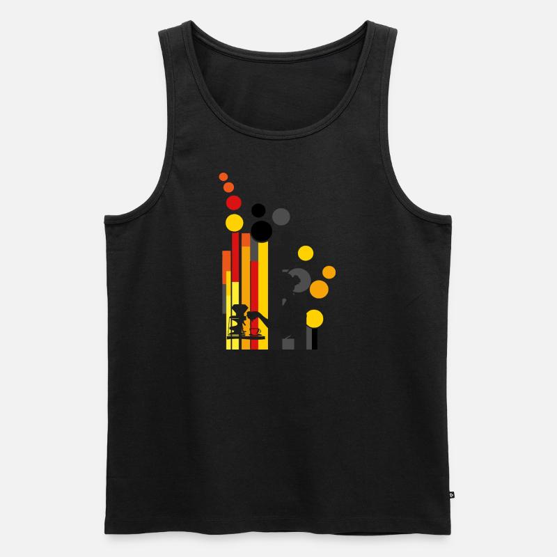 Kaffee Milchschaum - Männer Premium Bio Tank Top - Schwarz