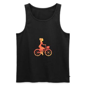 shopping - Men's Premium Organic Tank Top - black - Front - AI Model Male 178 light (178cm)