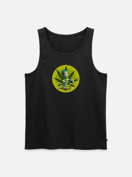 Ganja Smoker - Männer Premium Bio Tank Top - Schwarz