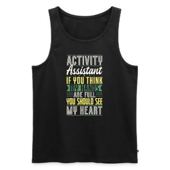 Activity Assistant Appreciation - Männer Premium Bio Tank Top - Schwarz - Vorne - AI Model Male 178 light (178cm)