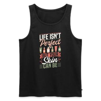 Beautician Make Up Artist Life - Männer Premium Bio Tank Top - Schwarz - Vorne - AI Model Male 178 light (178cm)