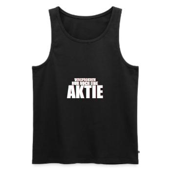 Versprochen nur noch eine Aktie Börse Geschenkidee - Männer Premium Bio Tank Top - Schwarz - Vorne - AI Model Male 178 light (178cm)