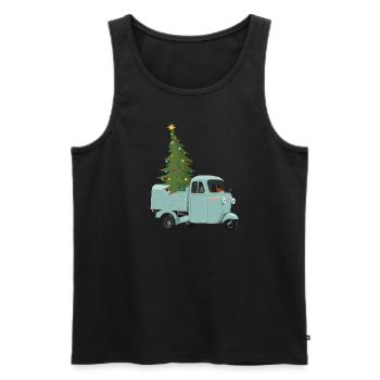 Weihnachtslieferung - Männer Premium Bio Tank Top - Schwarz - Vorne - Michal (187cm)