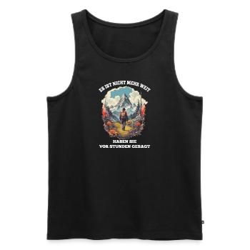 Es ist nicht mehr weit haben sie gesagt - Männer Premium Bio Tank Top - Schwarz - Vorne - AI Model Male 178 light (178cm)