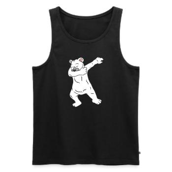 Christmas Polar Bear Dabbing Polar Bear Dab Design - Men's Premium Organic Tank Top - black - Front - Michal (187cm)