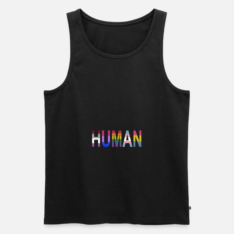 HUMAN - Männer Premium Bio Tank Top - Schwarz