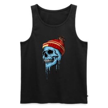 Frozen Skull - Men's Premium Organic Tank Top - black - Front - AI Model Male 178 light (178cm)
