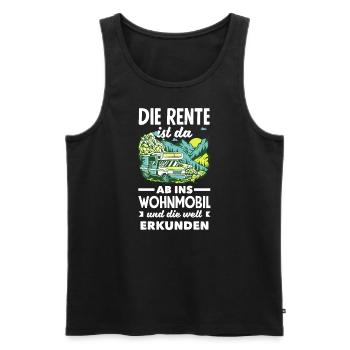 Die Rente ist da, ab ins Wohnmobil und die Welt - Männer Premium Bio Tank Top - Schwarz - Vorne - Michal (187cm)