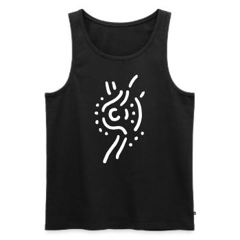 Wikinger Symbol VEKTOR - Männer Premium Bio Tank Top - Schwarz - Vorne - AI Model Male 178 light (178cm)