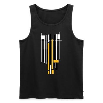 Abstract - Men's Premium Organic Tank Top - black - Front - AI Model Male 178 light (178cm)