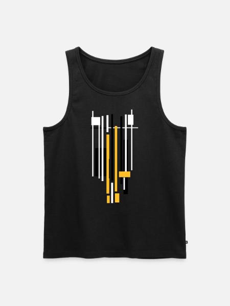 Abstract - Men's Premium Organic Tank Top - black