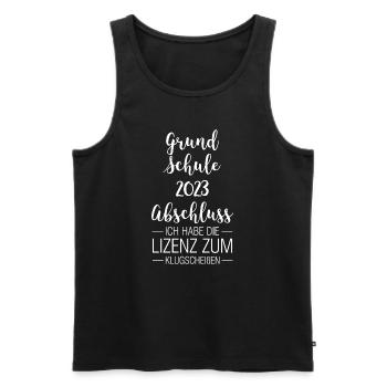 Grundschule Abschluss 2023 Grundschulabschluss Ges - Männer Premium Bio Tank Top - Schwarz - Vorne - Michal (187cm)