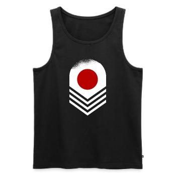 Drapeau du Japon utilisé Look Nihon Drapeau japonais - Débardeur bio Premium Homme - noir - Devant - Michal (187cm)