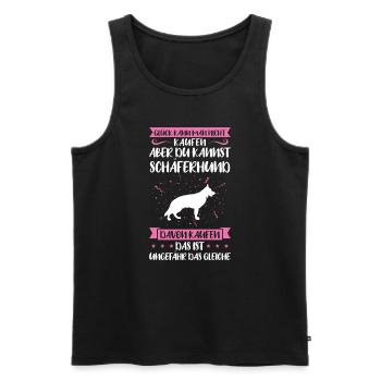 Schäferhund Hund Schäferhunde Geschenk - Männer Premium Bio Tank Top - Schwarz - Vorne - AI Model Male 178 light (178cm)