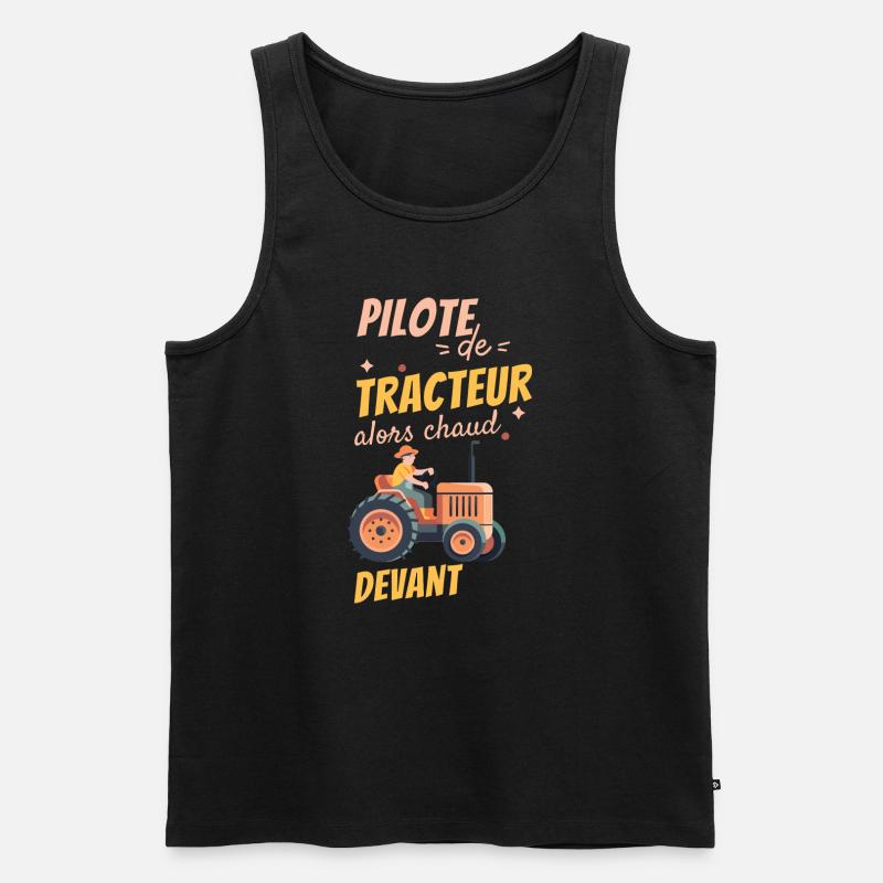 Traktorist - Männer Premium Bio Tank Top - Schwarz