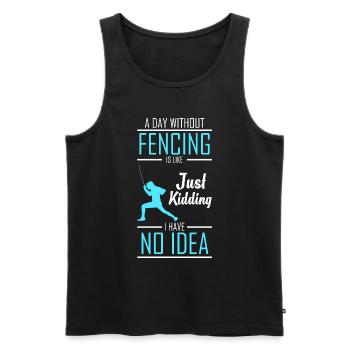 Fencing Saber En Garde Floret - Men's Premium Organic Tank Top - black - Front - AI Model Male 178 light (178cm)