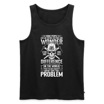 Bergbau Unter Tage Hacke Grube - Männer Premium Bio Tank Top - Schwarz - Vorne - Michal (187cm)