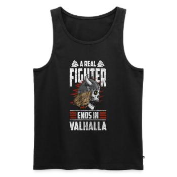 Odin Norse Thunder Celtic - Men's Premium Organic Tank Top - black - Front - Michal (187cm)