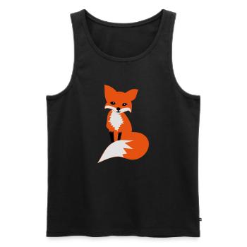 fox - Männer Premium Bio Tank Top - Schwarz - Vorne - Michal (187cm)