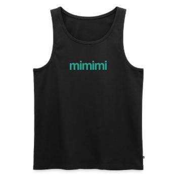 MIMIMI- farbig - Männer Premium Bio Tank Top - Schwarz - Vorne - AI Model Male 178 light (178cm)