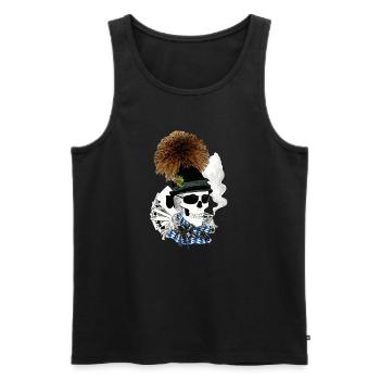 Bayern-skull - Men's Premium Organic Tank Top - black - Front - Michal (187cm)