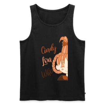 Cindy lou who  christmas christmas fun - Men's Premium Organic Tank Top - black - Front - AI Model Male 178 light (178cm)