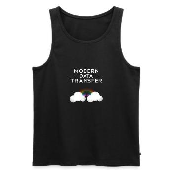 Don de l’informaticien en cloud de transfert de données modernes - Débardeur bio Premium Homme - noir - Devant - Michal (187cm)