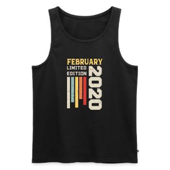 Février 2020 - Cadeau anniversaire Février 2020 - Débardeur bio Premium Homme - noir - Devant - Michal (187cm)