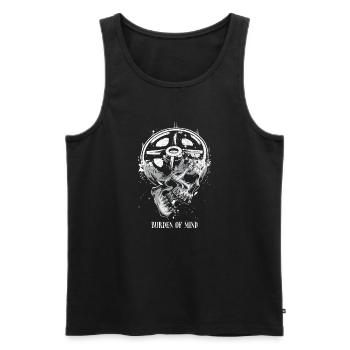 Burden of Mind Skull Wheel - Men's Premium Organic Tank Top - black - Front - Michal (187cm)