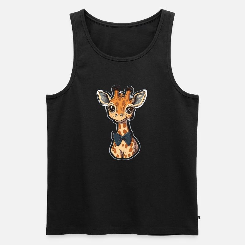 Giraffe - Männer Premium Bio Tank Top - Schwarz